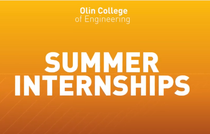 A slide that reads Summer Internships