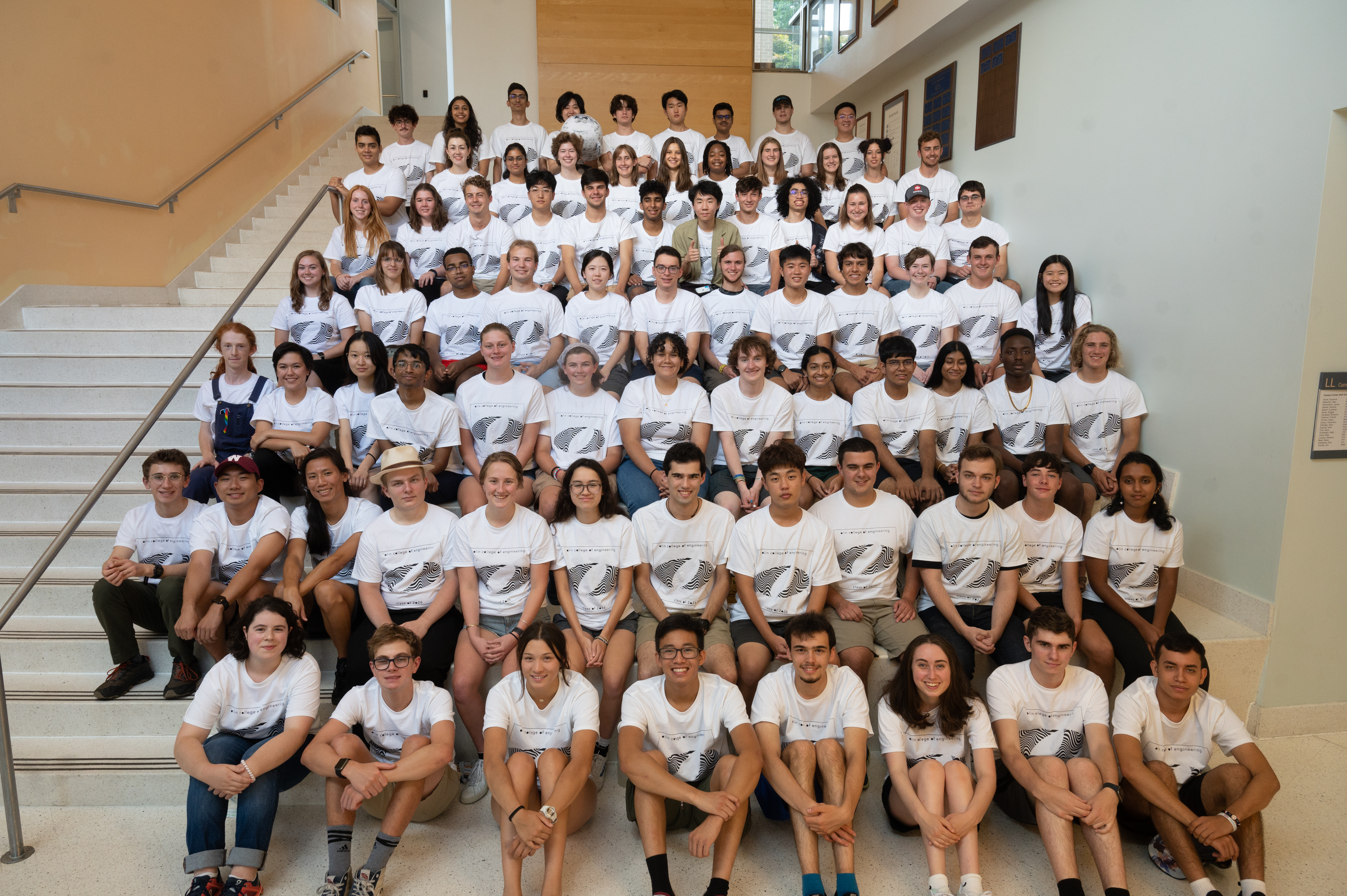 Group image of the Class of 2026 in the Dining Hall