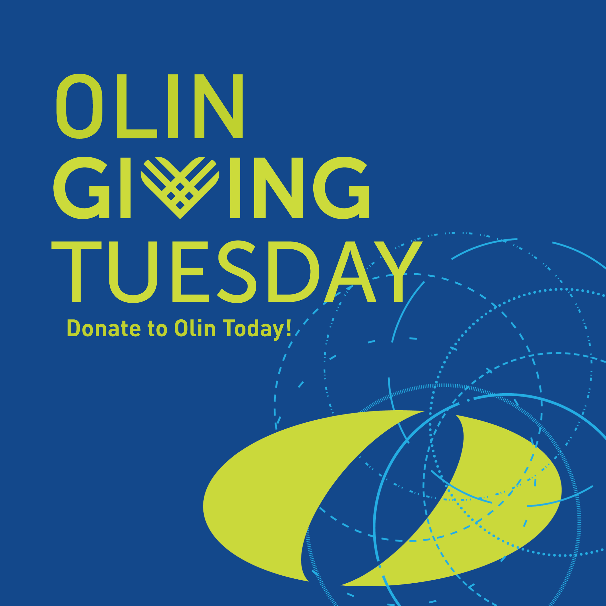 Olin Giving Tuesday social media post graphic.