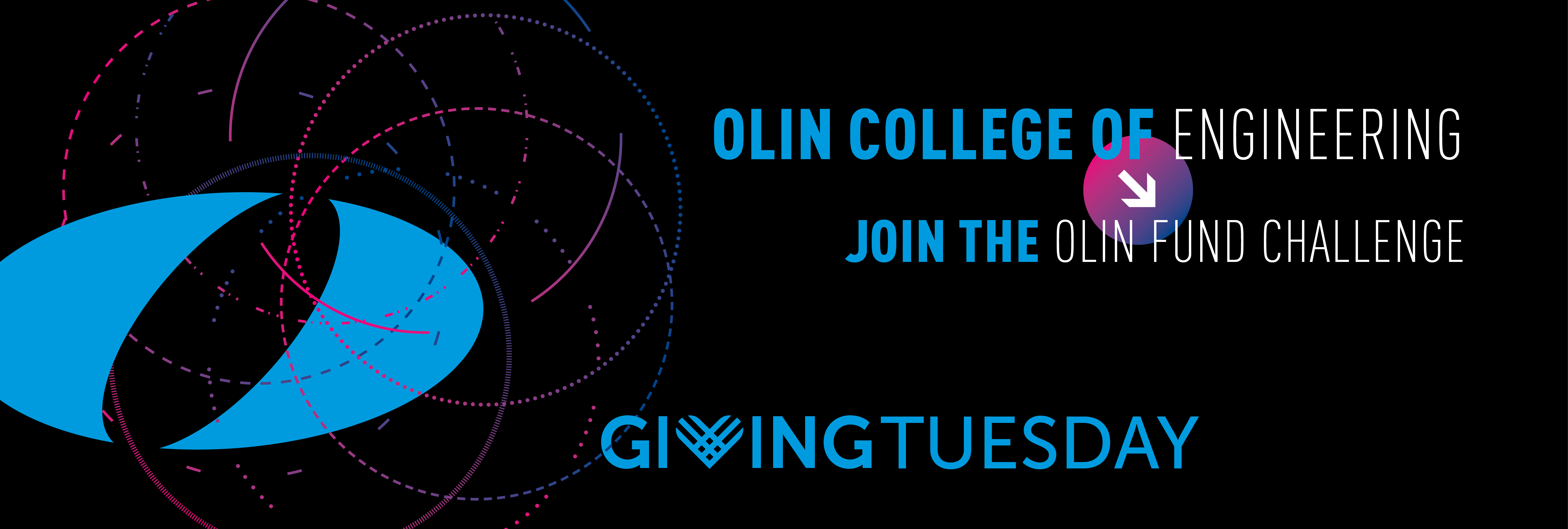 Olin Giving Tuesday social media cover photo graphic