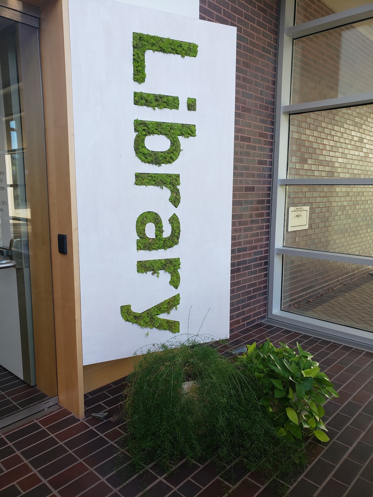 The entrance to the library.