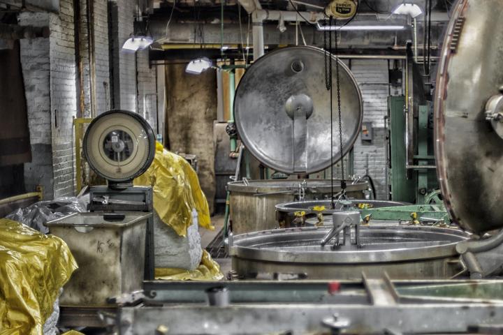 A photo of the interior of a manufacturing plant