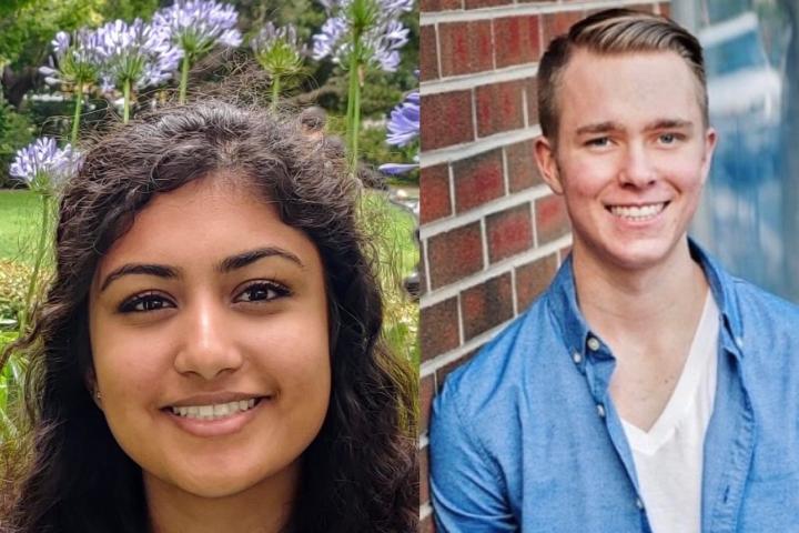 Pranavi Boyalakuntla ’22 and Duncan Mazza ’22, founding partners of GLV