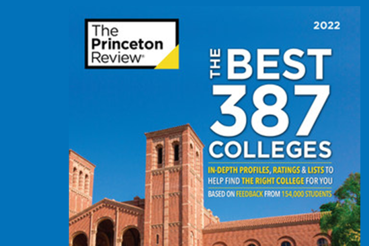 The cover of the Princeton Review 2022 rankings
