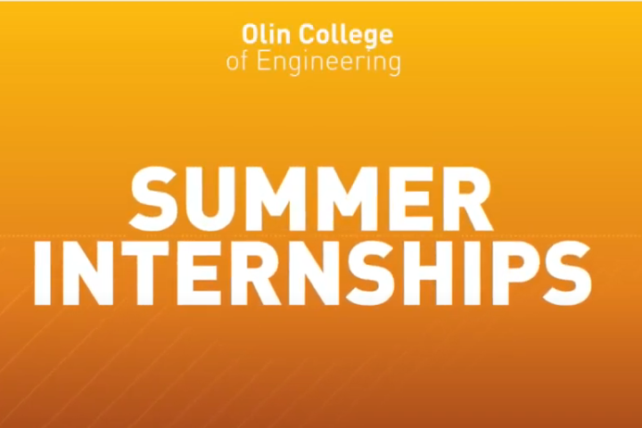 A slide that reads Summer Internships