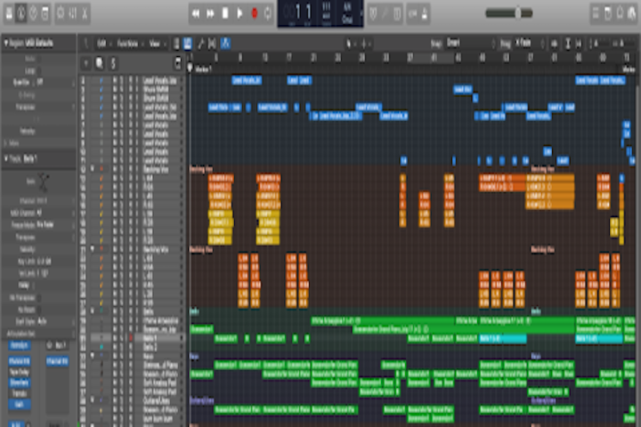 A screenshot from computer software running a music editing program.