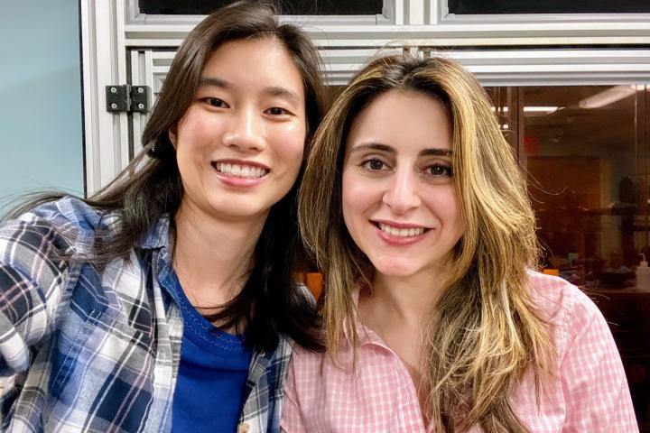Alison Wu '14 with her best friend, Juliet Tchorbajian, working together to expand 3D printing capabilities in dentistry.
