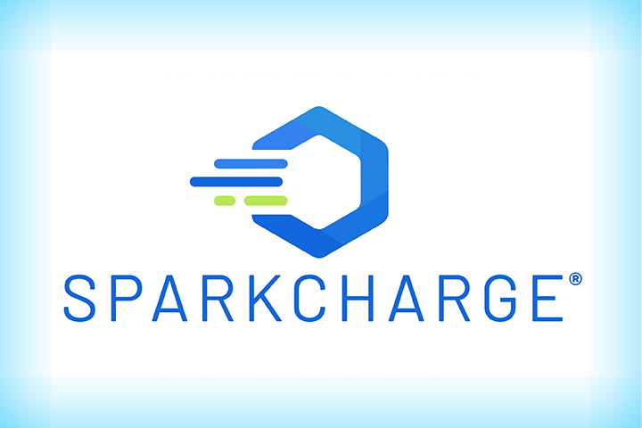 SparkCharge logo SparkCharge Logo on background