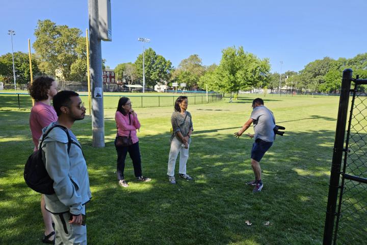 Recess - Students and mentors outside