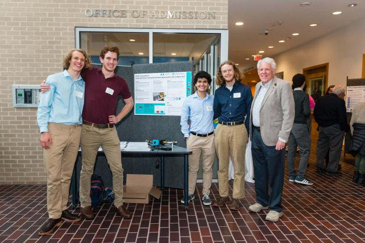 Semtech SCOPE Team 2024 Summit Students posing in front of project poster with liaison