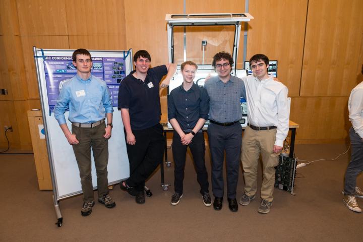 Blue Origin SCOPE Team 2025 Summit Students posing in front of project poster at Summit