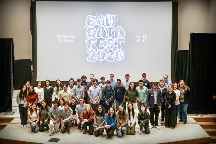 BOW DataFest attendees pose for a group photo.