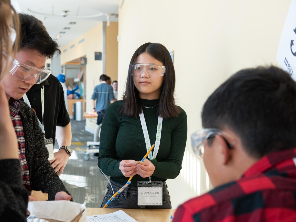 A prospective student works on a project task during Candidates Weekend 2020.