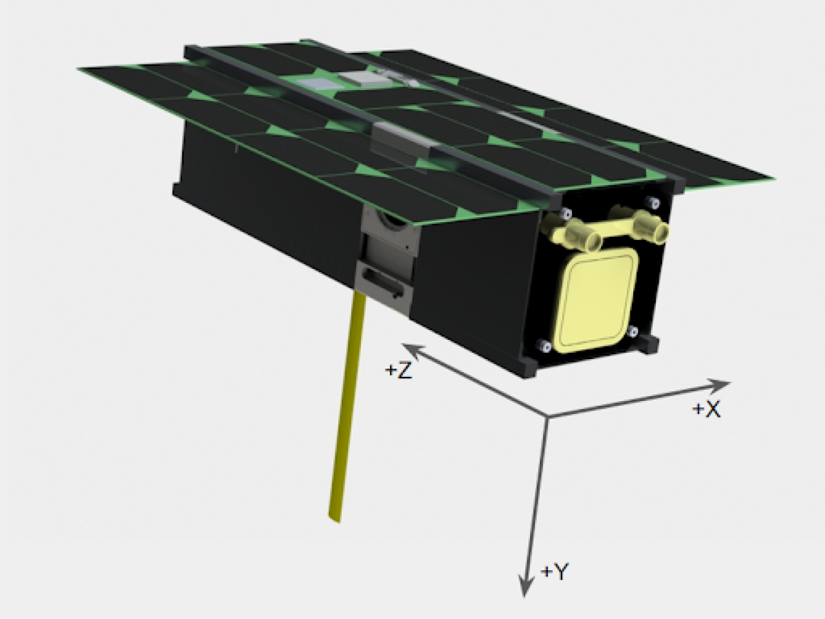 Render of the SWARM-EX CubeSat assembly Render of the SWARM-EX CubeSat assembly