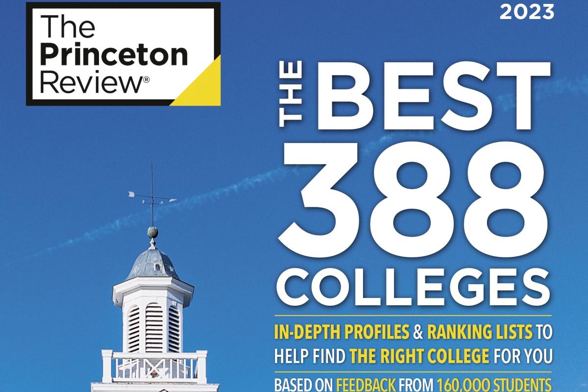 A cover image of The Princeton Review's The Best 388 Colleges for 2023.