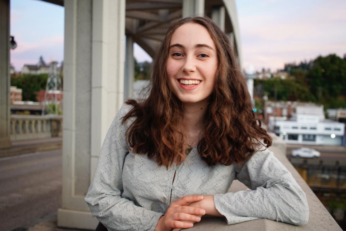 Olin College Admission Ambassador Pauline Petersen Female student smiling