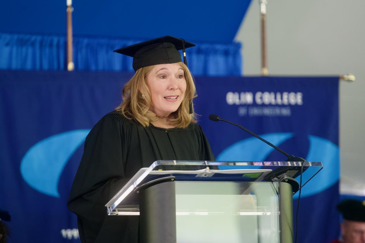 Beverly Wise speaking at Commencement