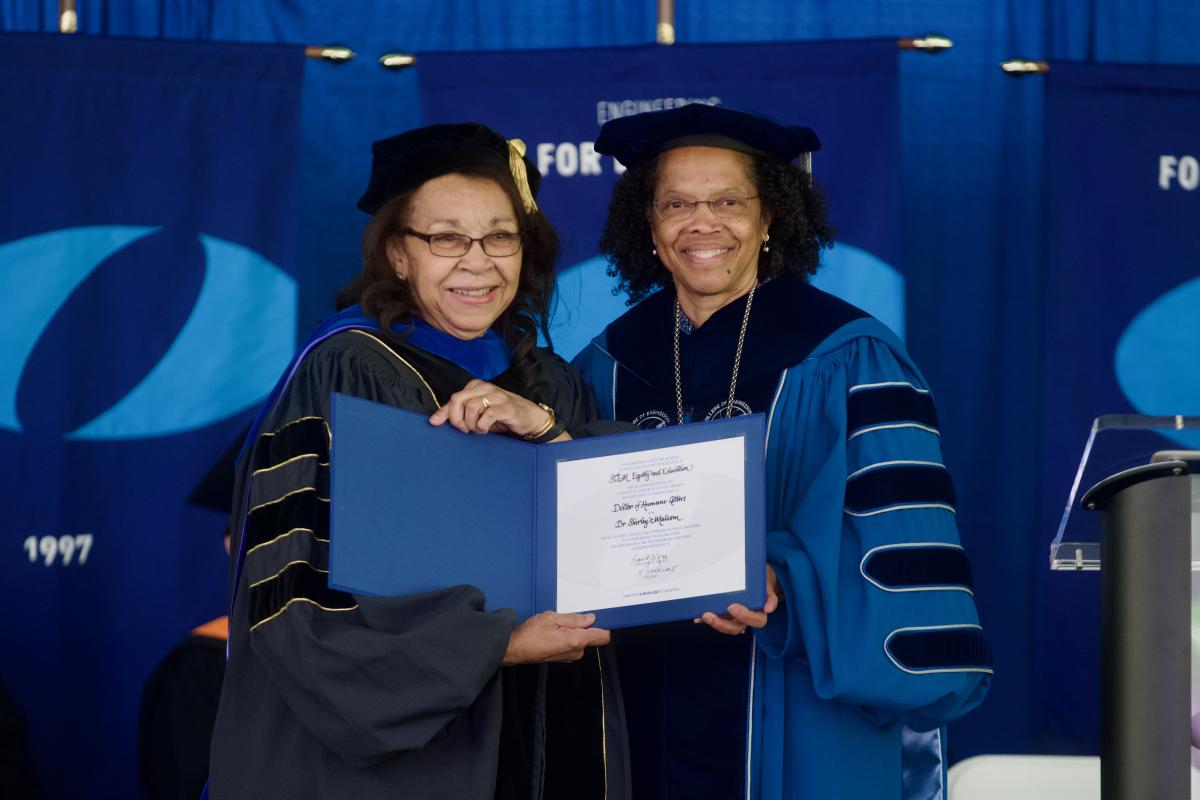 Shirley Malcom at commencement