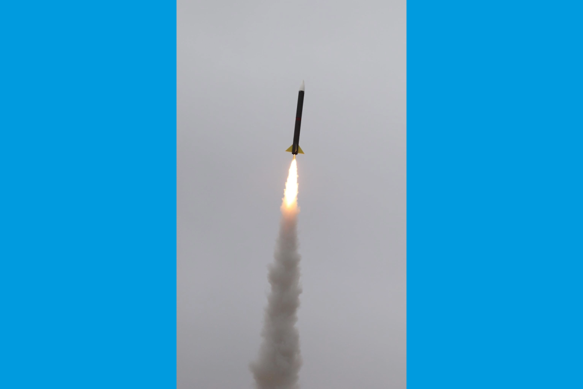 A rocket takes flight A rocket takes flight