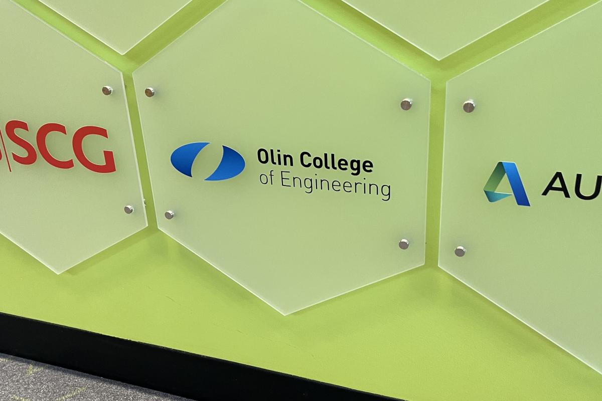 Olin Logo on Greentown Labs MegaWatt Partner wall