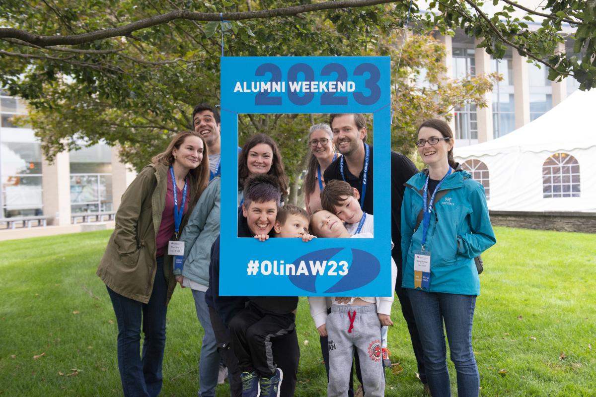 Alumni Weekend 2023 - Alumni + Families picture with Event Photo Frame