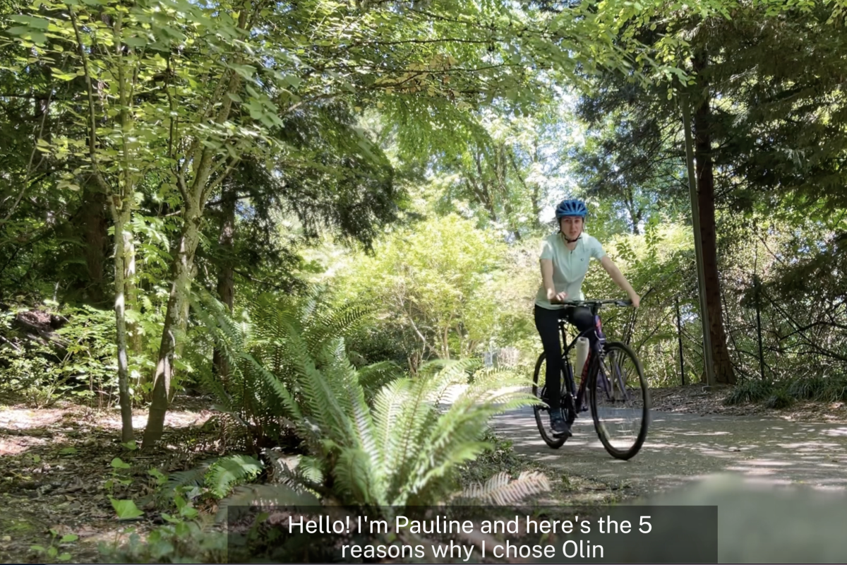 Screenshot from "5 Reasons Why I Chose Olin" video