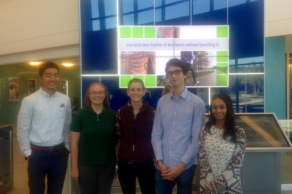 Laura Christakis at Boston Scientific with her engineering team Laura Christakis at Boston Scientific with her engineering team