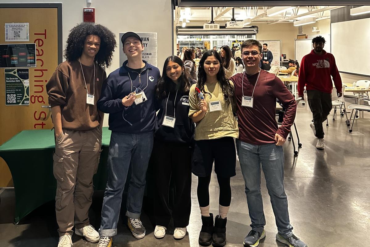 The Terraflex team of students pose for a group photo at the 2025 The Generator Buildathon. 