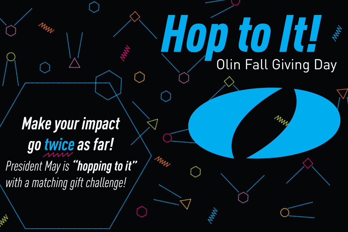 Hop to It! Olin's Fall 2025 Giving Day graphic  Hop to It! Olin's Fall 2025 Giving Day graphic