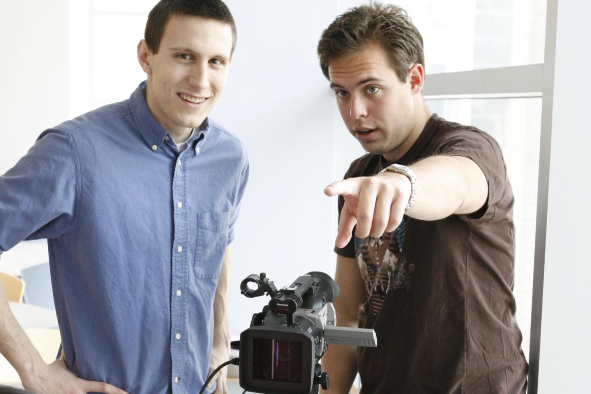 Kevin Tostado ’06 with a camera providing direction. 