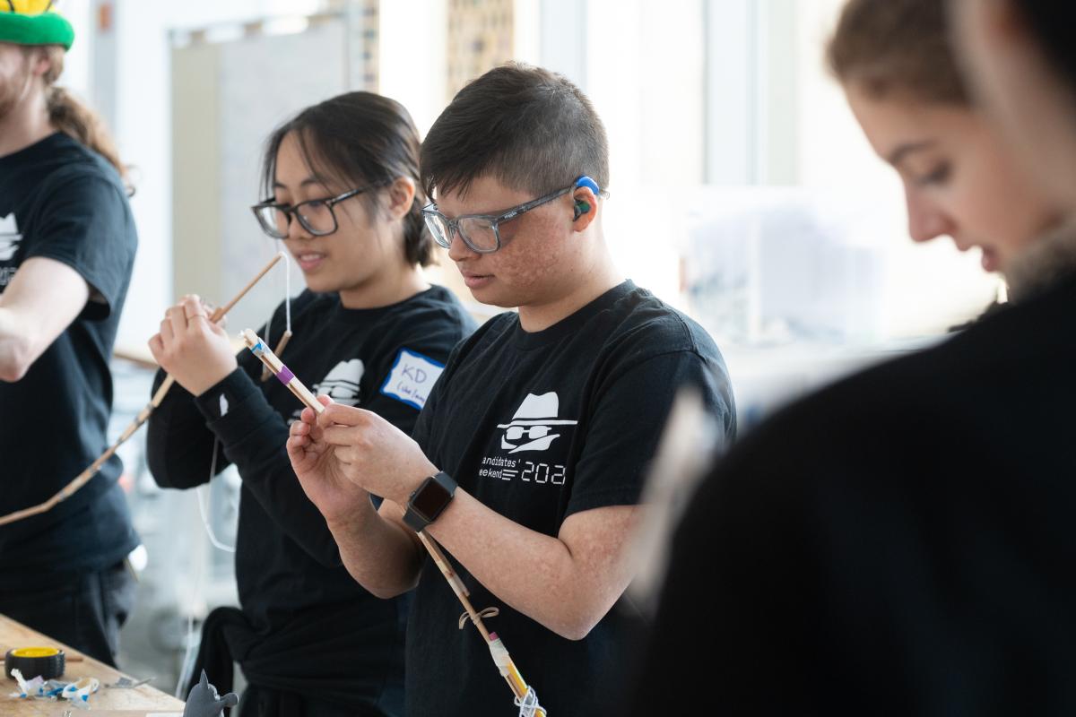 Candidates building a project for the 2025 Candidates Weekend Build Challenge