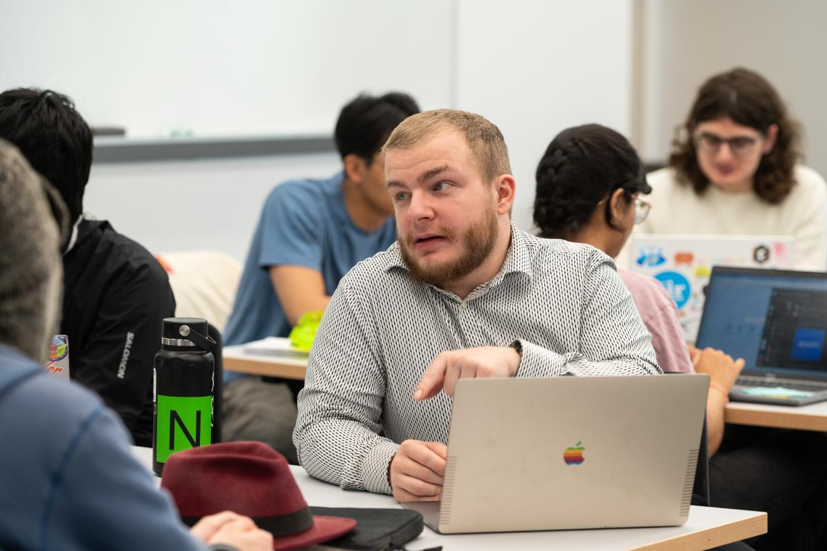 Olin Students engaging in conceptual discussions in Probabilistic Robotics