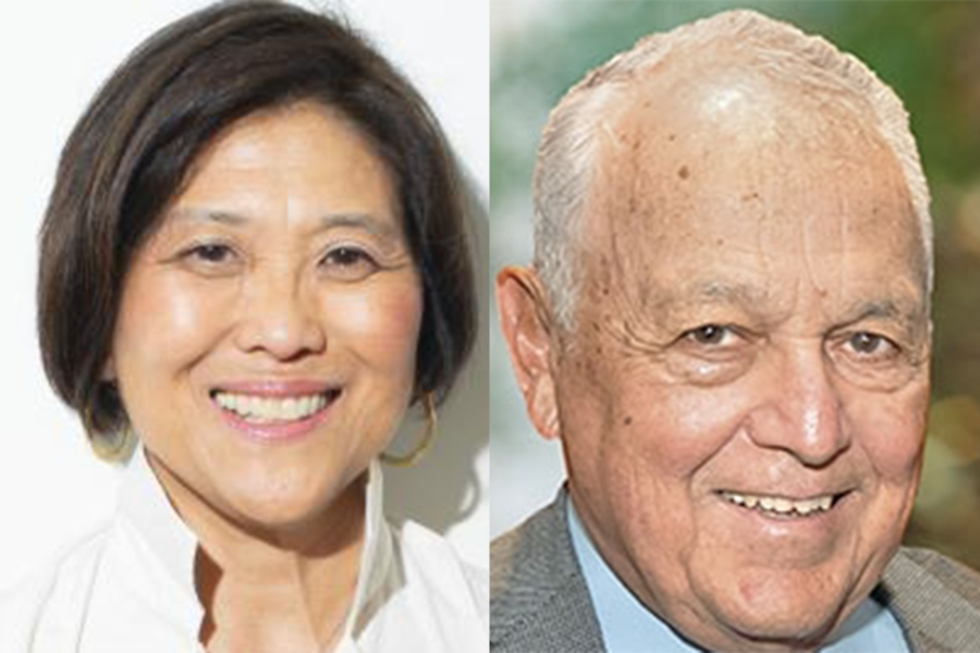 President R. May Lee and Alfred Engelberg.
