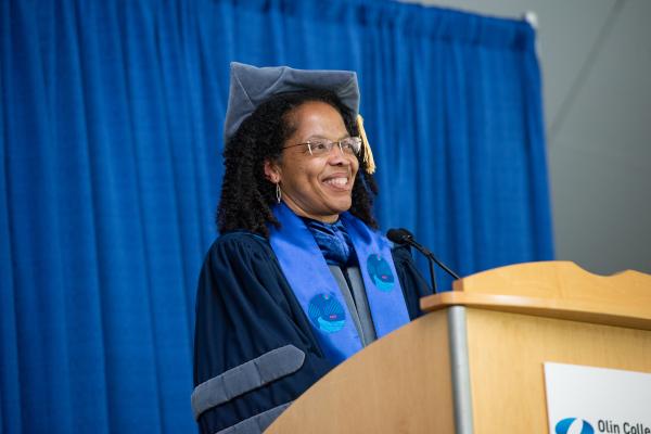 President Barabino delivers her first Commencement speech