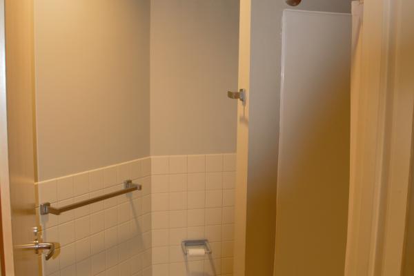view into bathroom with shower