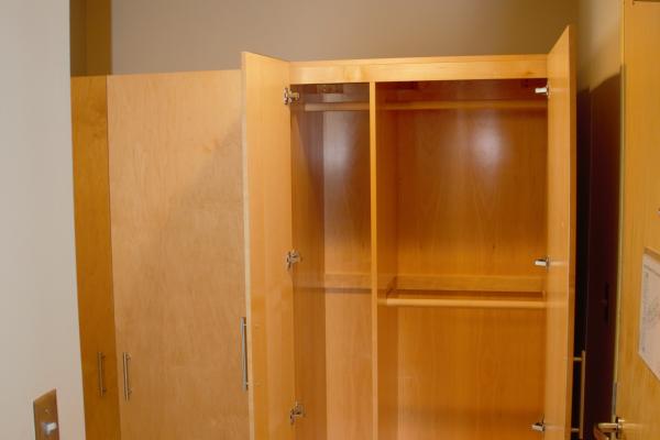 view of open wardrobe 