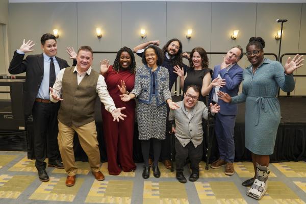 Group photo of American Association for the Advancement of Science Story Slam performers and coaches