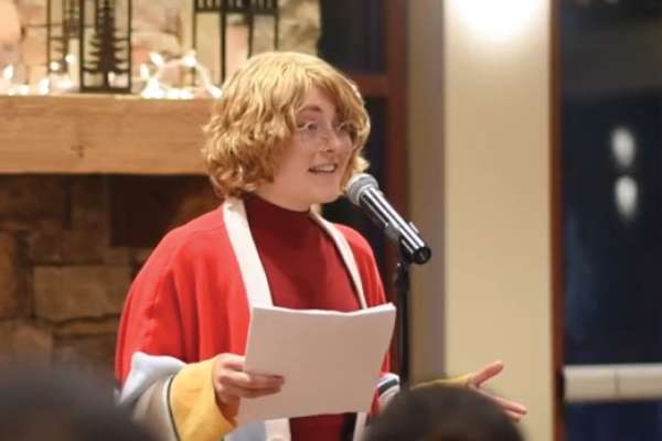 Student Alexis Seith performs at Georgia Tech Story Slam for The Narrative Engineer conference