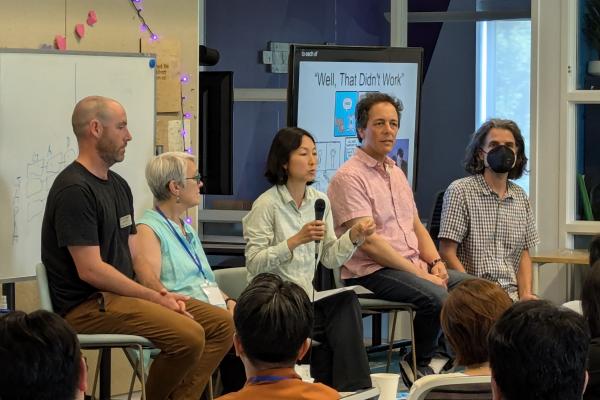 A panel of five Olin faculty at Summer Studio