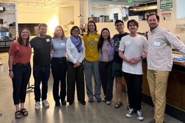 Olin President May Lee with alumni in San Francisco