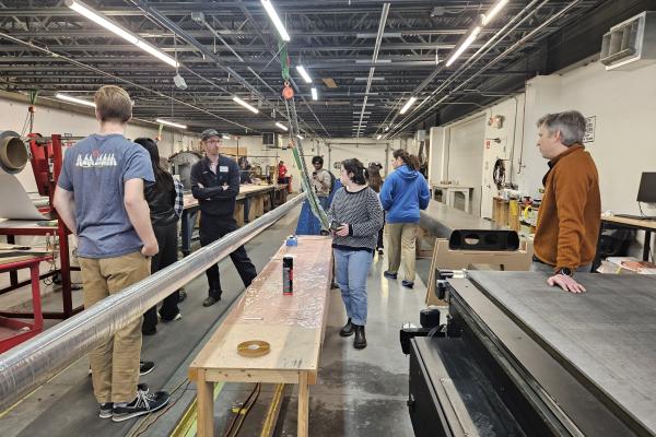 Students learn about The Moore Brothers Company manufacturing process. 