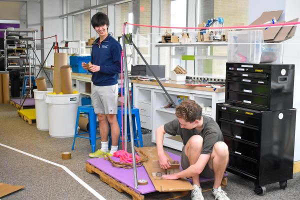 Students work on their MechProto Build Challenge project. 